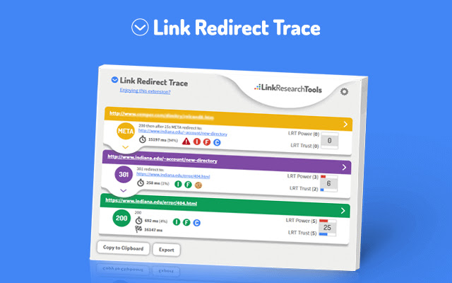 Link Redirect Trace chrome extension
