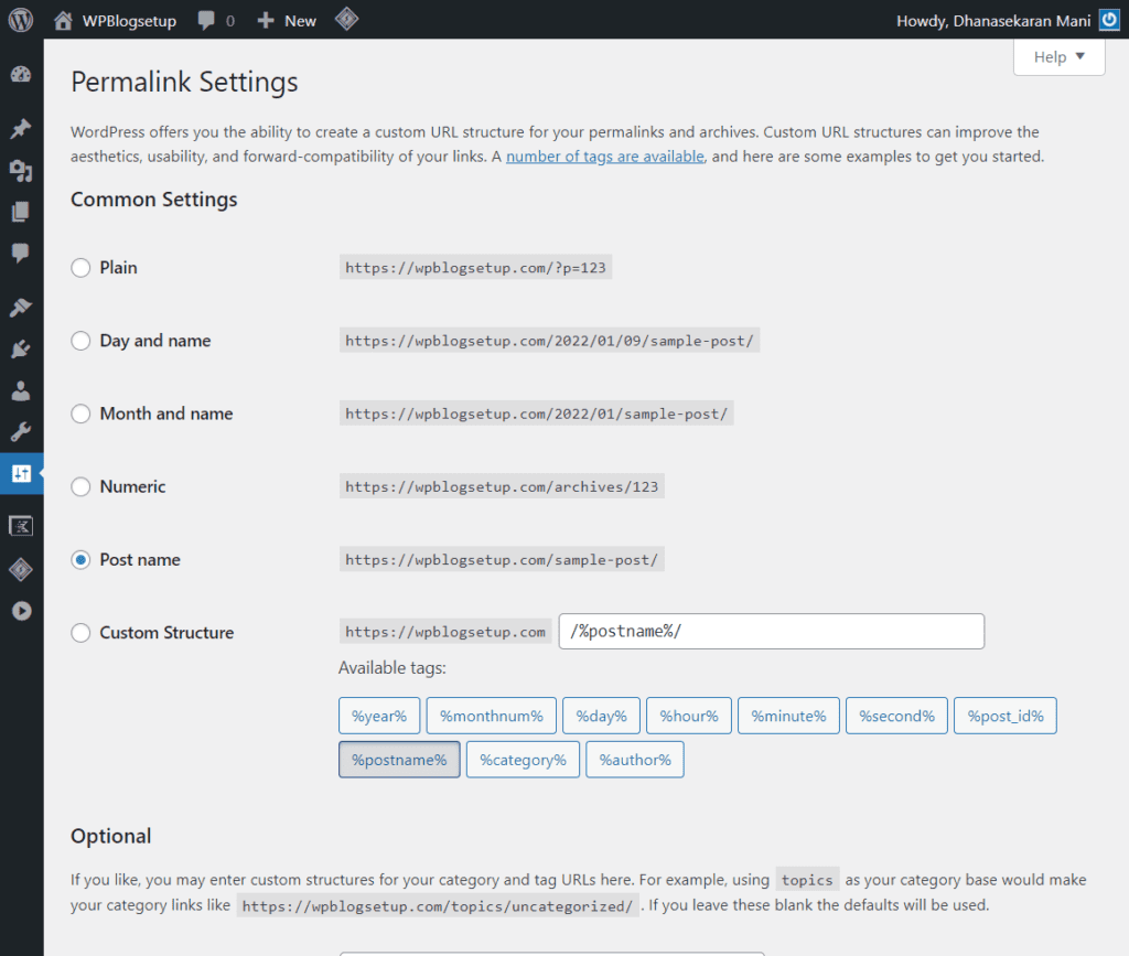 Permalink-Settings-WordPress