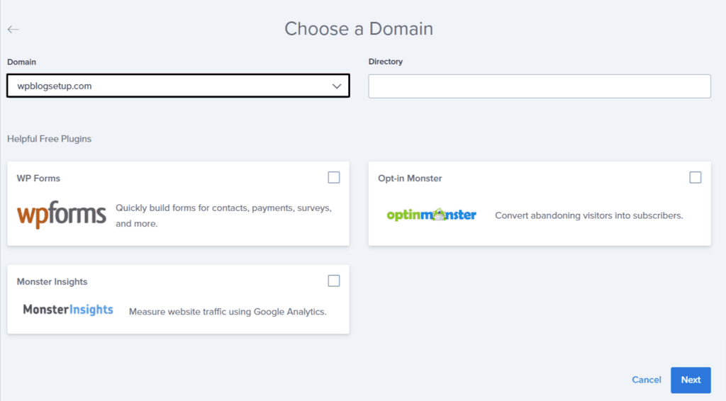 choose the right domain for wordpress install