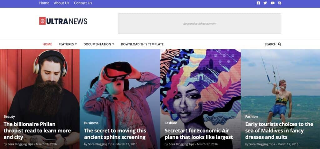 UltraNews Blogger Template