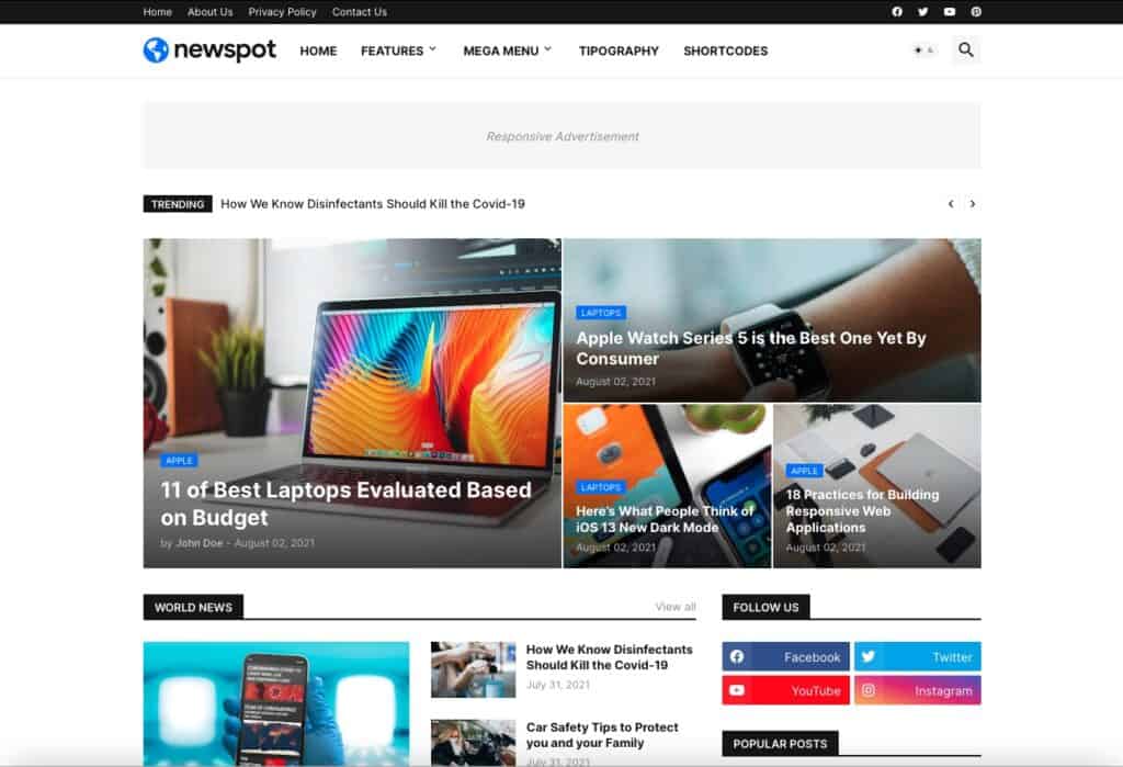 newspot blogger templates