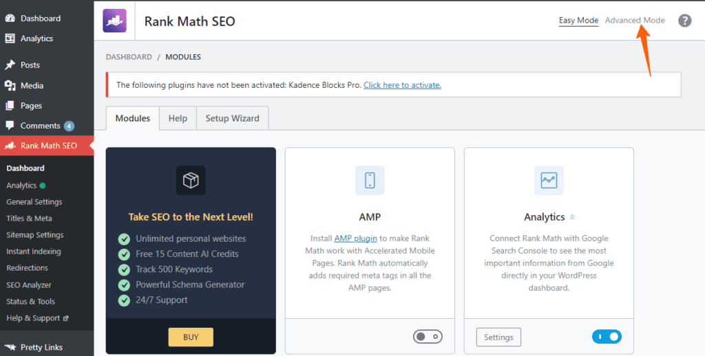 Advanced Mode - Rank Math