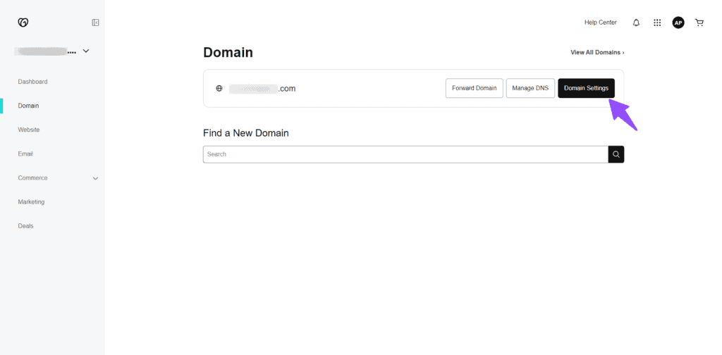 domain settings
